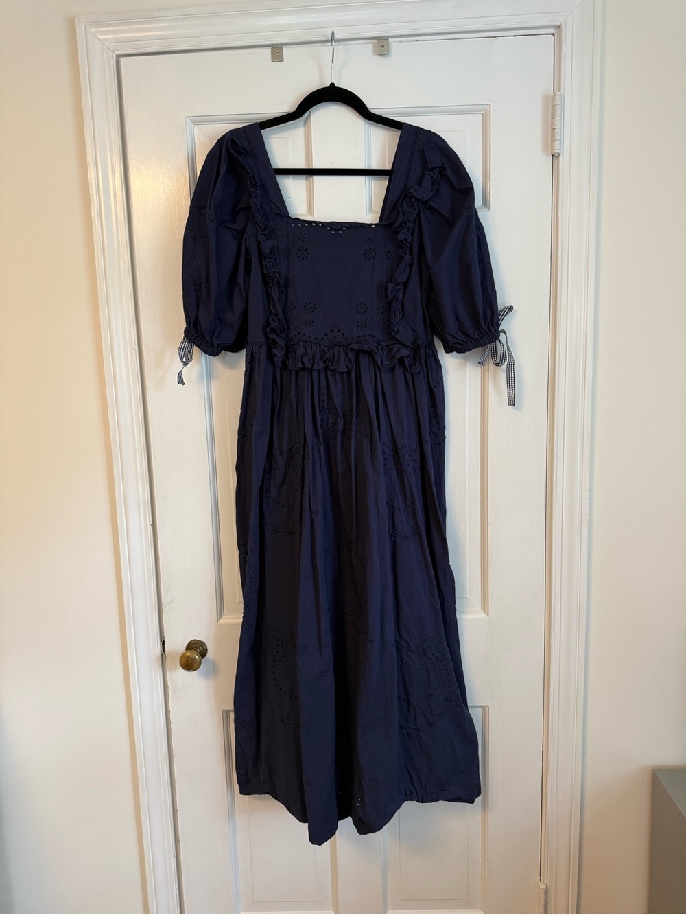 Damson Madder Eyelet Midi Dress